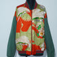 Uchikake x Cotton Pants Remade Bomber Jacket - Crane & Chrysanthemum