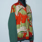 Uchikake x Cotton Pants Remade Bomber Jacket - Crane & Chrysanthemum