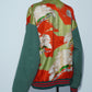 Uchikake x Cotton Pants Remade Bomber Jacket - Crane & Chrysanthemum