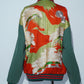 Uchikake x Cotton Pants Remade Bomber Jacket - Crane & Chrysanthemum