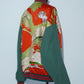 Uchikake x Cotton Pants Remade Bomber Jacket - Crane & Chrysanthemum