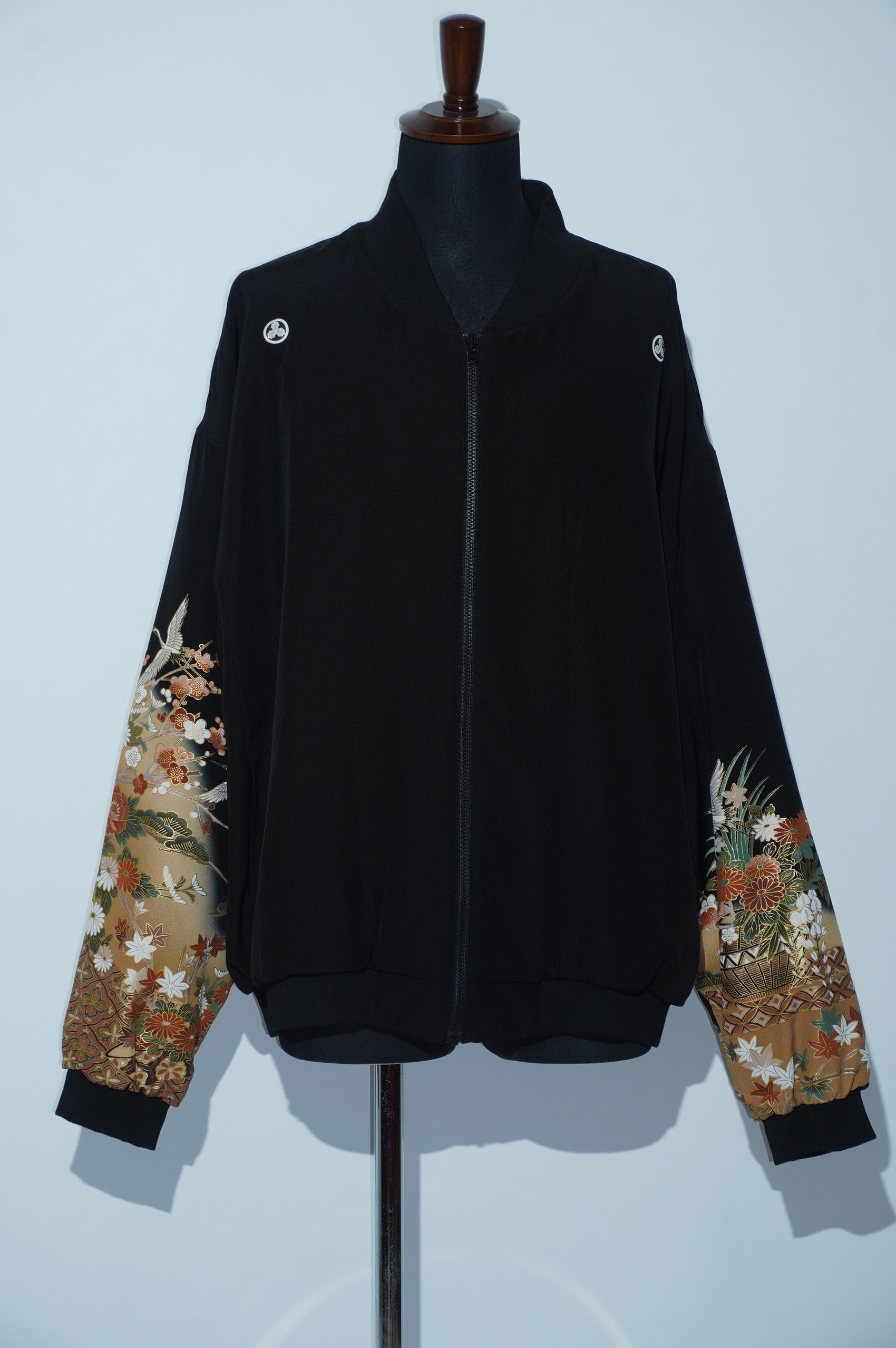 Kurutome Bomber Jacket Crane & Peony | XULY BET