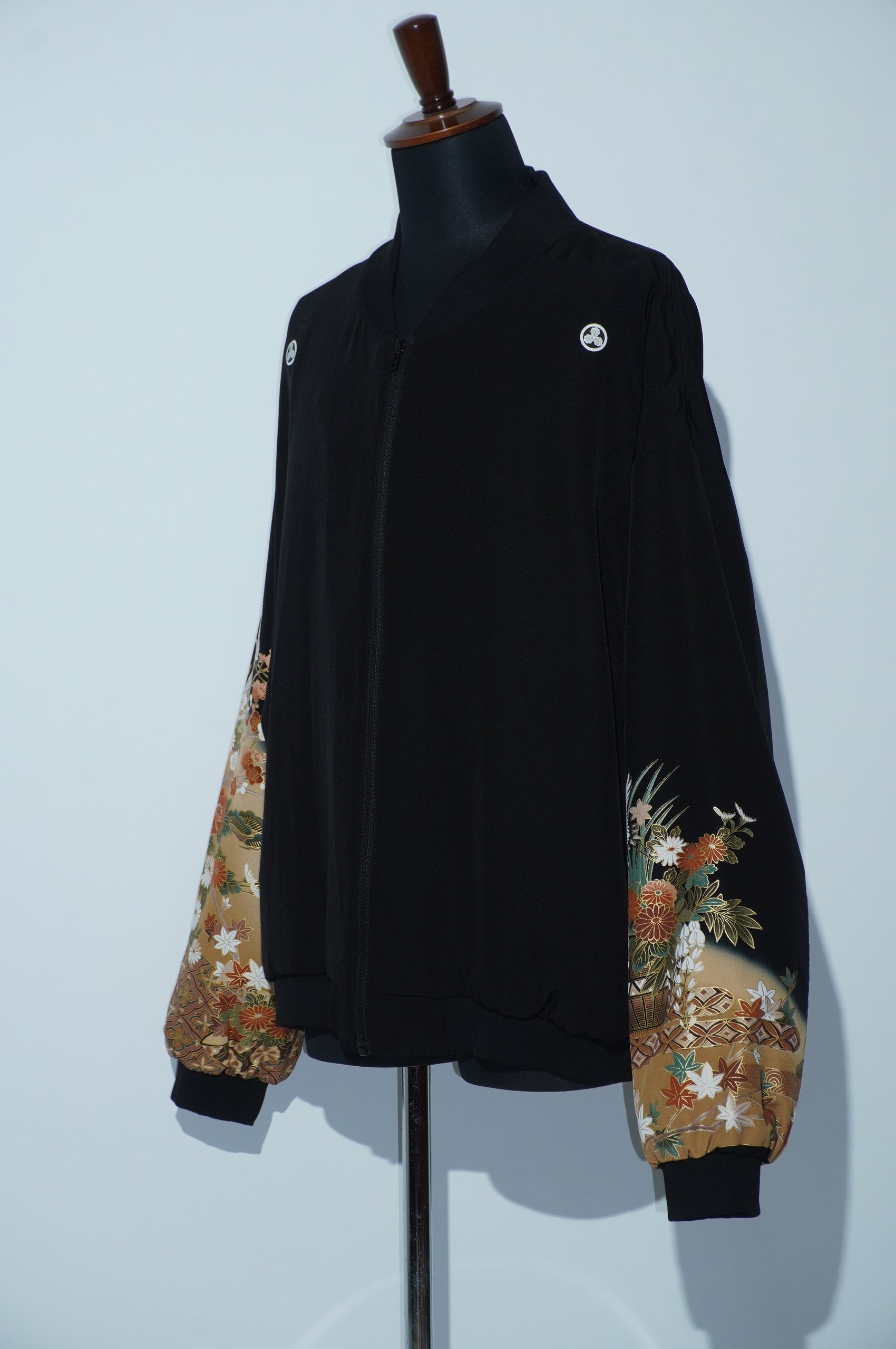Kurutome Bomber Jacket Crane & Peony | XULY BET